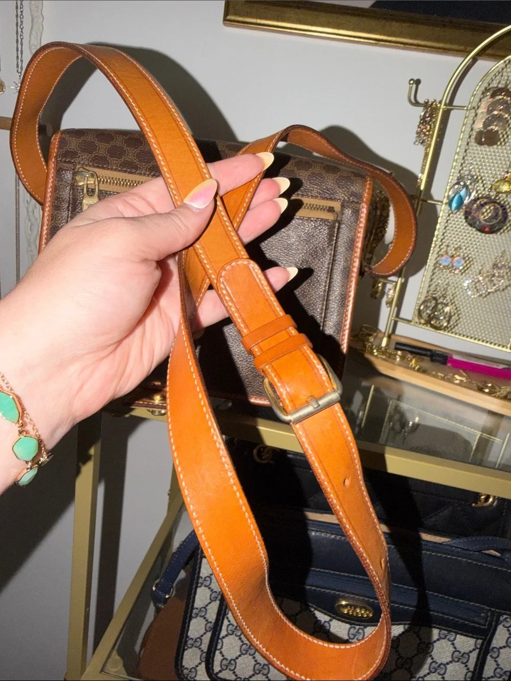 Celine Macadam monogram crossbody bag